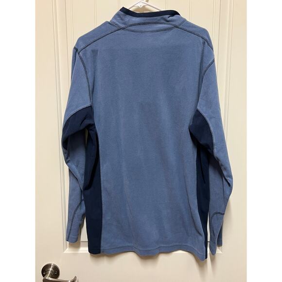 Columbia Half Zip Fleece sweatshirt two tone blue Mens size Large - Picture 5 of 5